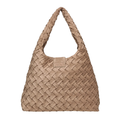 The Handbag Den Taupe Shoulder Bag for Women