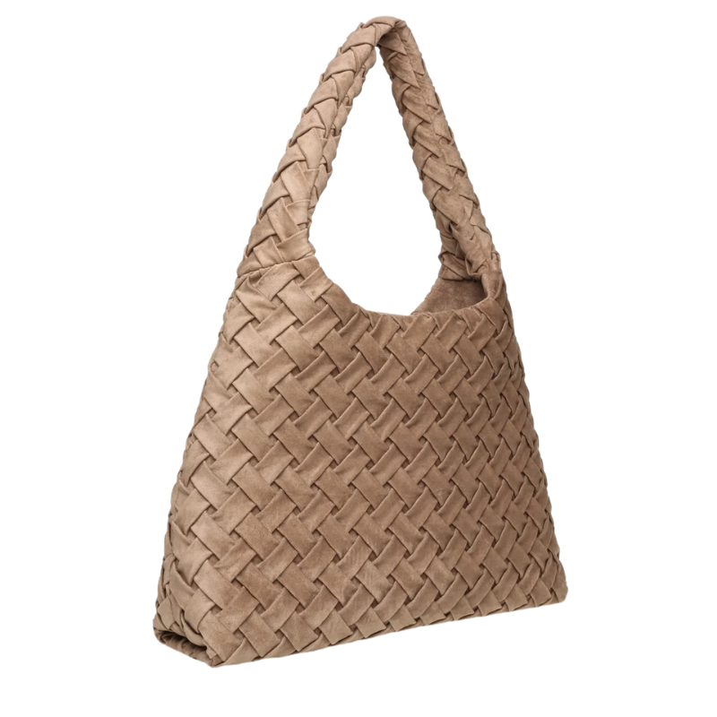 The Handbag Den Taupe Shoulder Bag for Women