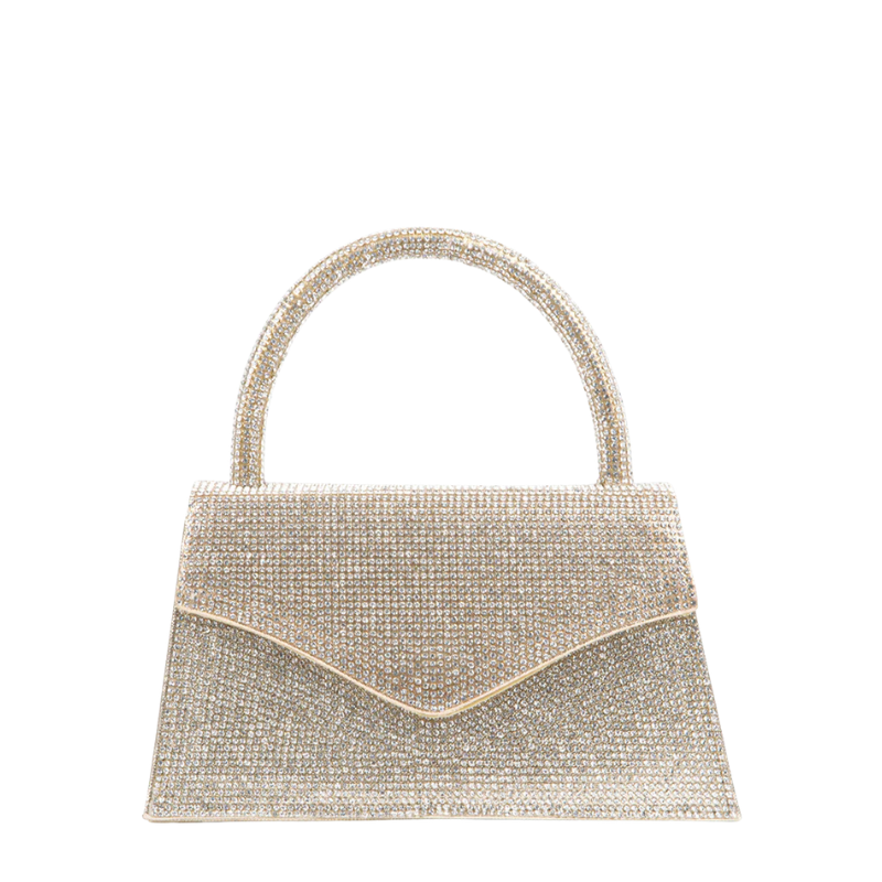 The Handbag Den Gold Rhinestone Evening Clutch for Women