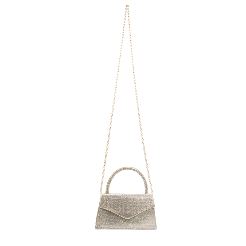 The Handbag Den Gold Rhinestone Evening Clutch for Women