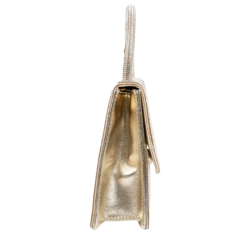 The Handbag Den Gold Rhinestone Evening Clutch for Women