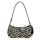 The Handbag Den Zebra Print Tassel Shoulder Bag for Women