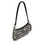 The Handbag Den Zebra Print Tassel Shoulder Bag for Women