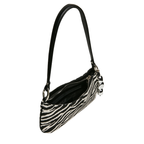 The Handbag Den Zebra Print Tassel Shoulder Bag for Women