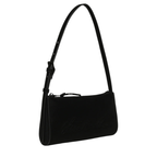 The Handbag Den Black Zip Shoulder Bag for Women