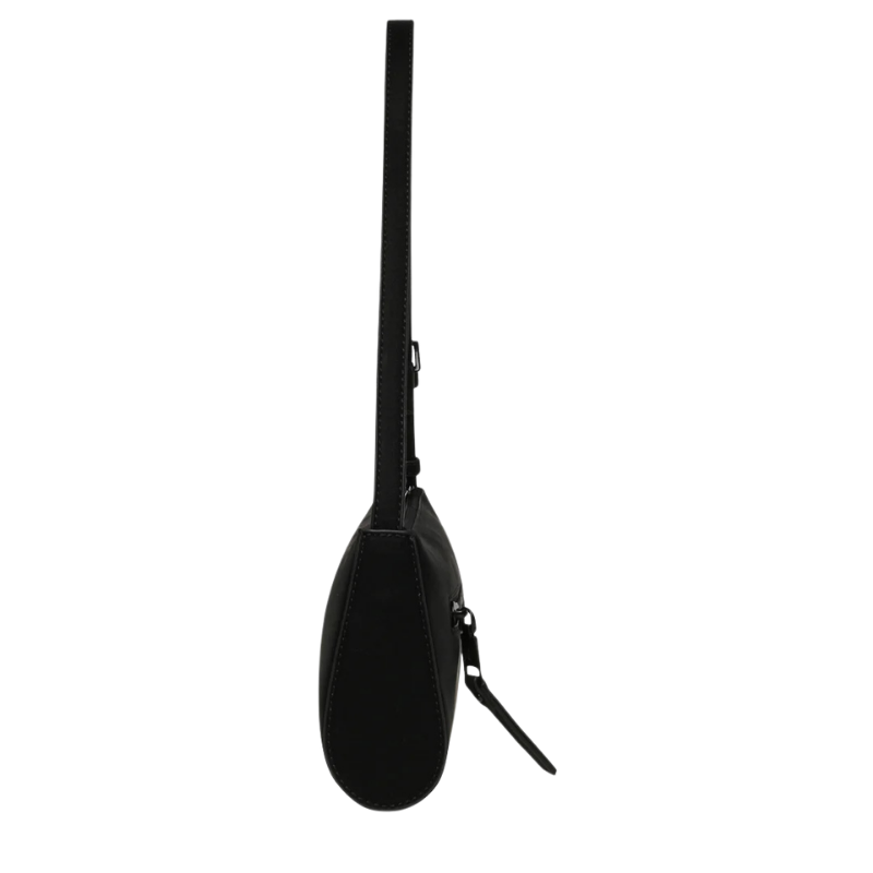The Handbag Den Black Zip Shoulder Bag for Women
